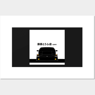 Initial D Toyota AE86 Tofu decal running in the 90s Posters and Art